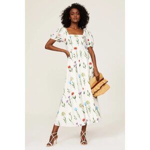 Slate & Willow Floral White Midi Dress